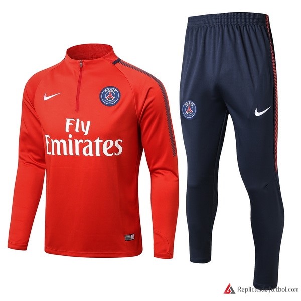 Chandal Paris Saint Germain Niño 2017-2018 Rojo Azul